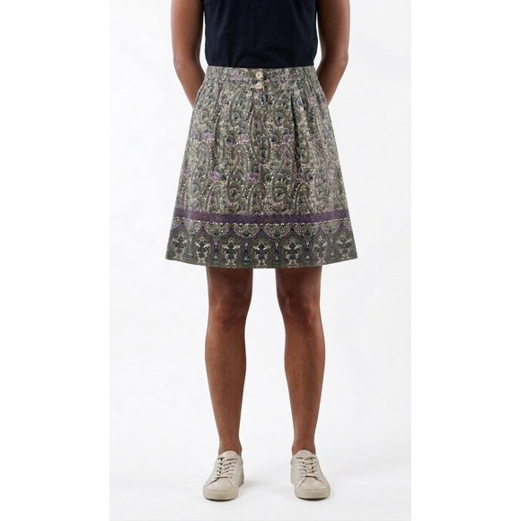 Converse Dresses & Skirts - Converse Paisley Print Mini Skirt 100% Cotton Elastic Waist Boho Size M